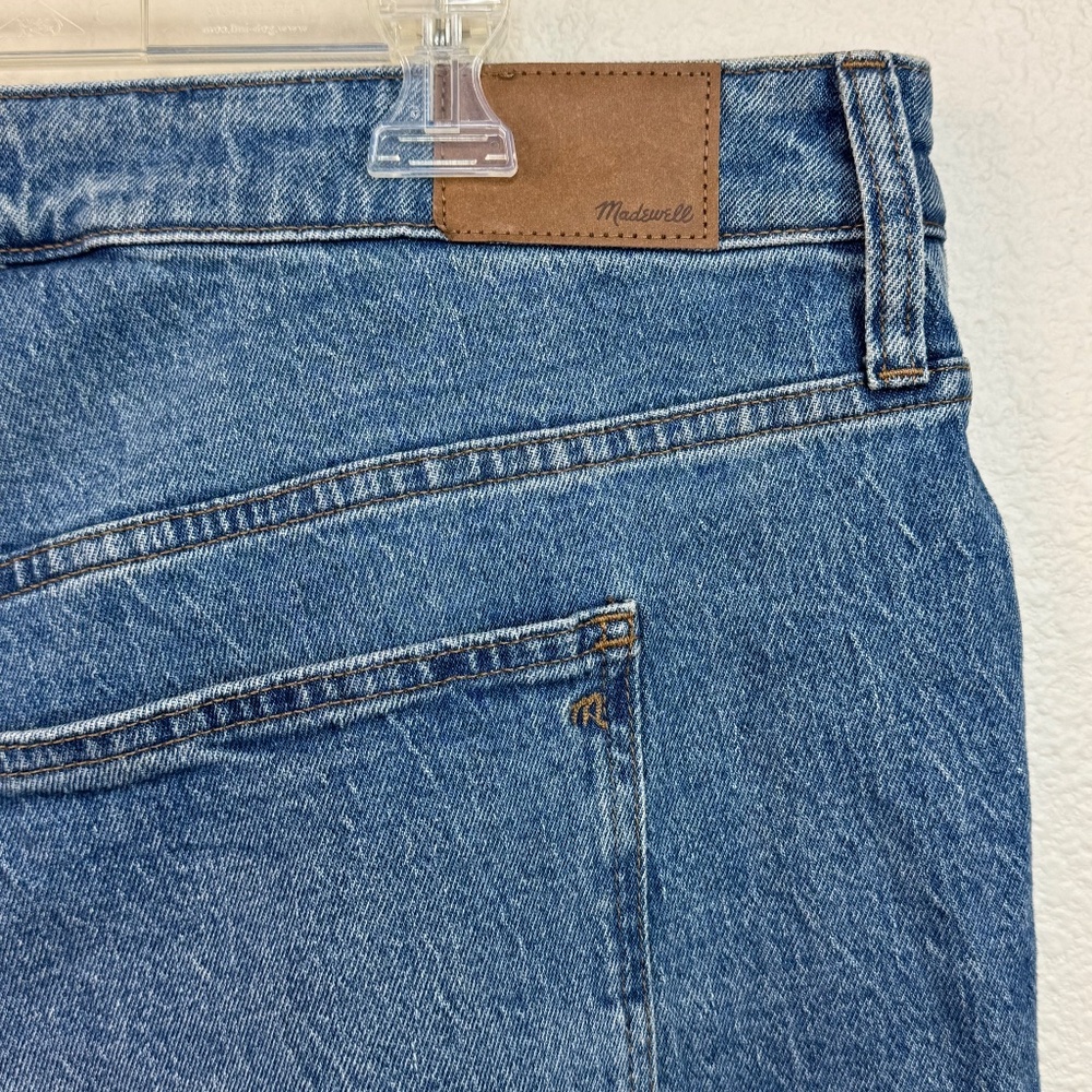 Madewell Womens Mid-Rise Perfect Vintage Ainsdale Wash Jeans Knee-Rip Plus 24W - Picture 13 of 16
